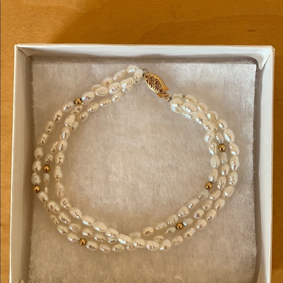 14k Gold Freshwater Pearl Multi Strand Bracelet EUC - Picture 5 of 5